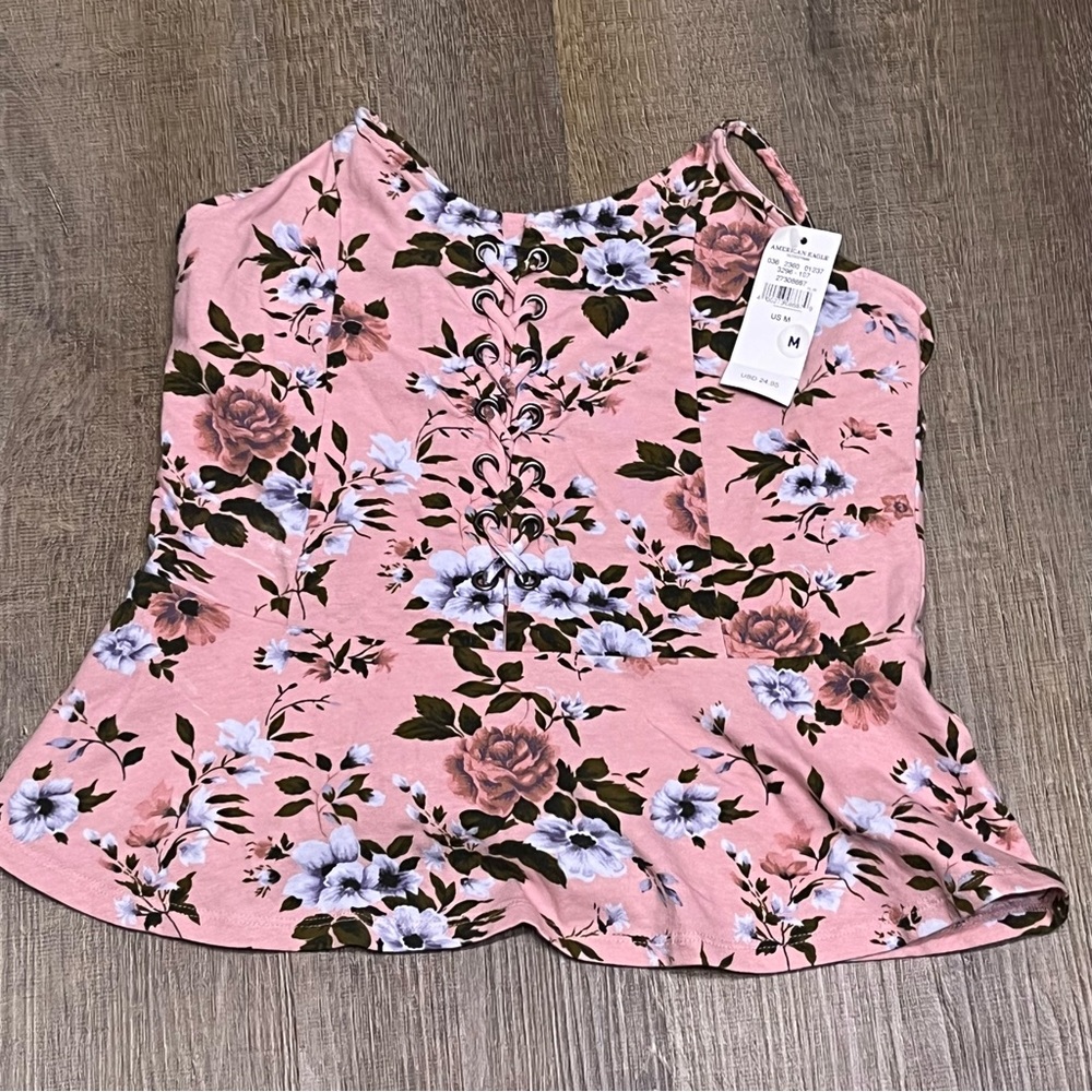American Eagle Outfitters Blush Floral Camisole
